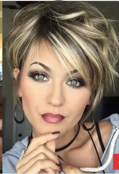 Short Bob Haircuts With Bangs, Short Layered Hairstyles, Bob Haircuts With Bangs, Dunner Wordend Haar, Layered Haircuts For Women, Long Pixie Hairstyles, Blond Balayage, Layered Hairstyles, Hair With Layers