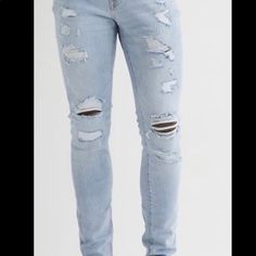 Brand New Size 34 Ripped Skinny Jeans H&M Fitted H&m Denim Jeans, H&m High Rise Fitted Jeans, H&m Fitted High Rise Jeans, H&m Fitted Blue Jeans, Fitted Blue Jeans From H&m, H&m Fitted Mid-rise Jeans, H&m Mid-rise Fitted Jeans, Fitted Blue Jeans By H&m, H&m Blue Jeans For Spring