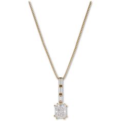 PRICES MAY VARY. High Quality - This elegant hypoallergenic necklace is crafted to be lightweight for easy all-day wear. 18K gold necklace with a brilliant finish; Nickel and Lead-Free necklaces for women Hand Polished - Light shines through Cubic Zirconia for extra sparkle and a classic silhouette for elegance. Perfect for any occasion and adds a touch of sparkle to any outfit. Simple - Its simple yet elegant design makes it ideal for everyday wear. The cubic zirconia is set in 18k Rhodium plat Yellow Gold Baguette Cut Cubic Zirconia Necklace, Classic Cubic Zirconia Baguette Cut Necklaces, Classic Baguette Cut Crystal Jewelry, Crystal Necklace With Baguette Diamonds As Gift, Dazzling Baguette Cut Diamond Necklaces, Dazzling Diamond Necklace With Baguette Cut, Dazzling Diamond Baguette Cut Necklace, Dazzling Baguette Cut Diamond Necklace, Classic Pendant Jewelry With Baguette Diamonds