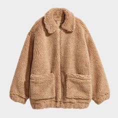 Hm Coat, Cute Winter Coats, Teddy Bear Jacket, Teddy Bear Coat, Vans Outfit, Womens Outfits, Bear Jacket, Beige Coat, Pullover Outfit