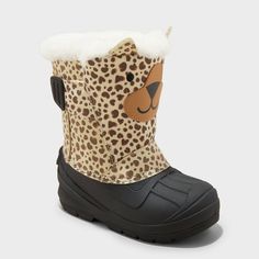 Get your little one ready for cool-weather outings in magical style with these Frankie Winter Boots from Cat & Jack™. Made from waterproof material with a breathable upper and featuring a closed-toe design, these winter boots help keep their feet dry, while the faux fur lining provides their feet cozy comfort. The medium-width boots features a hook-and-loop closure to let them find the most comfortable fit, while allowing for easy on and off. They're sure to add cool style to a variety of their Waterproof Winter Boots, Rubber Boot, Unicorn Horn, Boots Waterproof, Girls Shoes Kids, Leather Boot, Rubber Heels, Comforters Cozy, Toe Designs