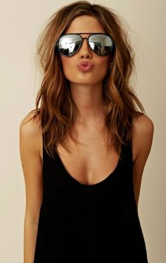 mid length hair Trendy We Fryzurach, Extra Long Hair, Lob Hairstyle, Man Ray, Long Bob, 인물 사진, Hair Dos, Looks Style