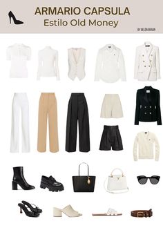 Old Money Style Capsule Wardrobe, Old Money Outfits Capsule Wardrobe, Old Money Basics Clothes, Old Money Capsule Wardrobe Fall, Old Money Aesthetic Capsule Wardrobe, Old Money Basics Clothes Winter, Minimalist Wardrobe Capsule, Fashion Top Outfits