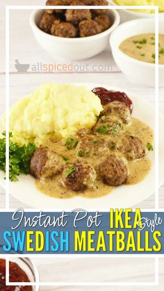 Instant Pot IKEA Swedish Meatballs (Köttbullar) Swedish Meatballs Ikea, Meatballs Ikea, Instant Pot Swedish Meatballs, Pickled Beet Salad, Ikea Swedish Meatballs, Lingonberry Jam, Ikea Style, Restaurant Style Recipes