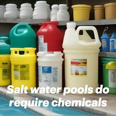 several different types of water pools do require chemicals on the side of a swimming pool