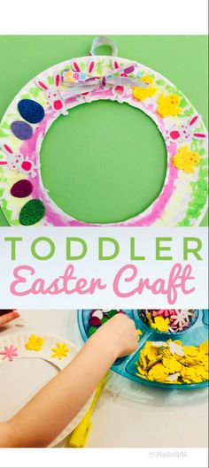 toddler's easter craft made out of paper plates