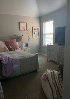 the bedroom is clean and ready to be used as a child's bed room