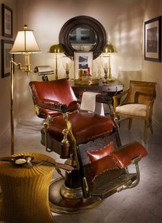 vintage barber chair - its on my "must own one day" list!