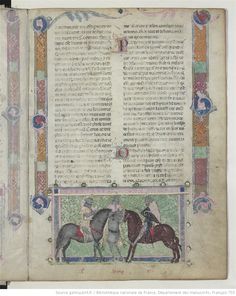 an open book with two horses on the page and another horse standing in front of it