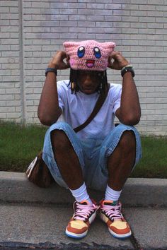 This Kirby beanie is one of a kind and great pop to any outfit! 🤍 (universal fit) Hip Hop Beanie Cap One Size Fits Most, Trendy Pink Cotton Beanie, Casual Pink One-size Beanie, Trendy Pink Beanie, Trendy Beanie For Streetwear, Casual Pink Beanie, Pink Beanie Cap (one Size), Casual Pink Beanie One Size, Trendy Adjustable Pink Beanie