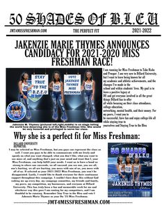 the front page of an article with two women in blue outfits