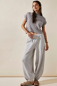 Freya Sweater Set, Outfit Top, Tapered Pants, Sweater Set, Funnel, Workout Pants, Boho Outfits, Long Tops, Short Tops