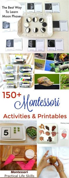 montessoi activities and printables for kids to learn how to use them