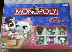 an unopened monopoly game with littlest pet shop characters in it's box