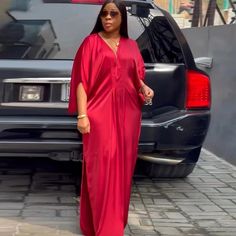 Red African Dresses, Office Dresses For Women Classy, Women Kaftan Styles, Dresses For Women Traditional, Office Outfits Women Plus Size, Dashiki Outfit, Boubou Styles For Women, Kaftan Styles, Bubu Gown Styles