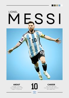 a soccer player is featured on the cover of messi's latest book, about 10 career