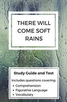 there will come soft rains study guide and test includes questions covering compension figurative language vocaular