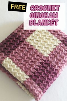 a crochet blanket with the text free on it