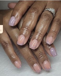 Natural Shellac Nail Ideas, Neutral Color Pedicure, Natural Nail Color Black Women, Neutral Nail Colors For Black Women, Nude Nails Black Women Dark Skin, Neutral Nails Black Women, Neutral Nails Black Women Dark Skin, Nude Nails Black Women, Natural Nails Manicure