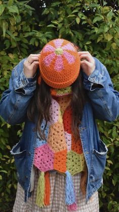 Top Hat Crochet, Hat Crochet Pattern, Bonnet Crochet, Flower Top, Unique Hats, Paintbox Yarn, Hat Crochet, Beanie Pattern, Flower Tops