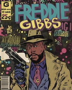 Ig Wallpaper, Savage Wallpapers, Freddie Gibbs, Hip Hop Artwork, Hip Hop Poster, Retro Graphic Design, Comic Book Art Style, Comic Poster, Vintage Poster Design