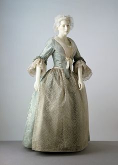 1740s Dress, English Gown, Fashion History Timeline