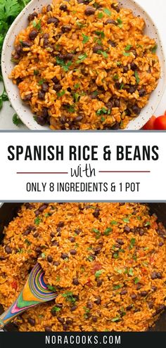 spanish rice and beans with only 8 ingredients in one pot