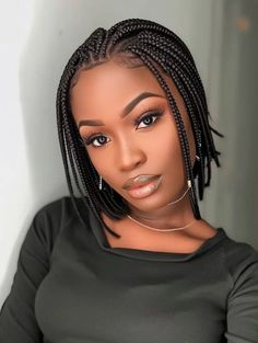 Half Cornrows Half Boho Braids, Small Short Braids, Mahogany Braids, Braids 2024, Short Braid Hairstyles, Hairstyle Ideas For Black Women, Black Baddies, Short Bob Braids, Short Braid