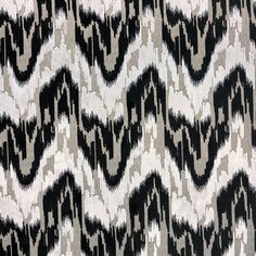 black and white chevroned fabric with an interesting pattern on it's side