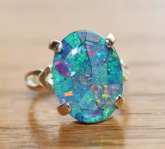 Purple Opal Gemstone, Opal Inlay Ring Gift, Gift Opal Inlay Ring, Opal Ring With Inlay Perfect For Gifts, Oval Opal Ring With Inlay For Gift, Ethiopian Opal Earrings, Australian Opal Ring, Blue Opal Ring, Birthstone Gifts