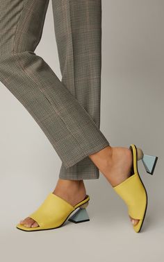 Lowell Mules by Yuul Yie SS19 | Moda Operandi Organic Shoes, Best Nursing Shoes, Elle Shoes, Nursing Shoes, Chic Shoes, Kinds Of Shoes, Mules Shoes