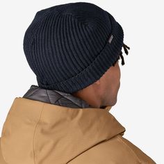 A soft, skin-friendly everyday beanie built with itch-free 100% recycled polyester yarn. Made in a Fair Trade Certified™ factory. - Black 50% Logo, Men's Beanies, Mens Beanie, Women's Beanie, Patagonia Jacket, Clothing Manufacturer, Soft Skin, Polyester Yarn, Brown Beige