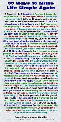 60 ways to make life simple again Life Is Simple, Vie Motivation, Lesson Quotes, Life Lesson Quotes, Self Care Activities, Oscar Wilde, Life Advice, Self Improvement Tips, Emotional Health