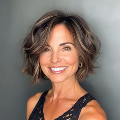 capecod8999 A pretty 45 year older woman with Layered Bouncy d1ab3bf6 d256 490f bb12 047814a62a4b 0 Bouncy Blow Dry Short Hair, Layered Bob Hairstyles Shoulder Length, Wavy Layered Bob, Bouncy Bob, Shoulder Length Layered Hair, 2024 Hairstyles, Short Layered Bob Hairstyles, Medium Hair Styles For Women, Layered Bob Short