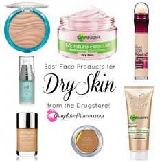 DrugstorePrincess.com’s Favorite Face Products for Dry Skin! Those of you with flaky patches, tightness, and rough texture, rejoice! Here is a list of affordable products that will fix your problems... Face Products For Dry Skin, Best Homemade Face Mask, Products For Dry Skin, Dry Skin Makeup, Haut Routine, Mask For Dry Skin, Skin Care Routine For 20s, Face Products, Liquid Makeup