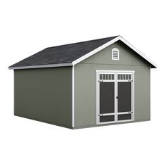 To purchase with Professional assembly call Lowe's 1-888-645-6937 - availability may vary. Bonus: complete floor system, large window with transom, integrated transom door windows, two arched vents, extra wide overhangs, decorative door trim and premium locking handle. Extra-wide 64 inch door opening for easy access with lawn tractors, ATV’s and more. Extra tall 7 foot sidewall height provides convenient vertical storage for ladders, shovels and other long handled tools. Steep roof pitch provide Transom Door, Engineered Wood Siding, Door Shed, 2x4 Wood, Backyard Storage Sheds, Roof Pitch, Farm Shed, Shed Floor, Custom Sheds