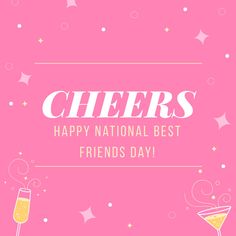 cheers happy national best friends day card