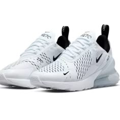 Nike Air Max 270 Shoes Size 8 In White/Black Used Three Times Box Not Included Air Maxes, 270 Nike Shoes, 270 Air Max Shoes, Nike Air Max 270 Black, Nike Air Max 270 White, Nike 270, 270 Nike, Air Max Shoes, Shoe Wishlist