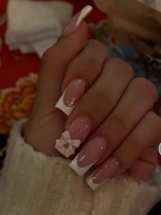 Medium Length Simple Nails, Simple Nails Coffin Shape, Cute Nail Inspo Coffin, Nails For 12 Year Girl, Cute Nails Coquette, Plane Nails Acrylic, Nails Acrylic With Bow, Simple Nails No Design, Nail Inspo Mid Length