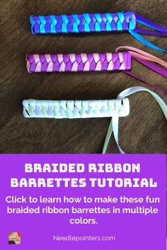 Summer Crafts And Activities, Tutorial Braids, Braids And Beads, Kids Craft Projects, Ribbon Projects, Quick Crochet Projects