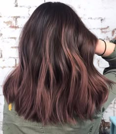 Rose Gold Hair Brunette, Natural Painting, Hair Color Streaks, Hairstyles Beach, Hair Color Purple, Hair Color Pink, Brown Blonde Hair