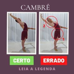 a woman is doing an acrobatic move in front of a curtain with the caption'certo erada '