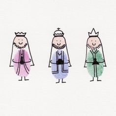 three little people with crowns on their heads