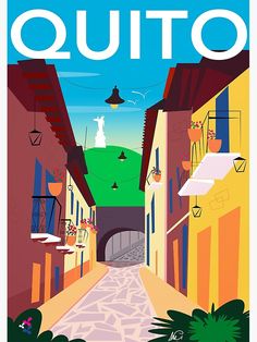 an image of a poster with the words quito on it