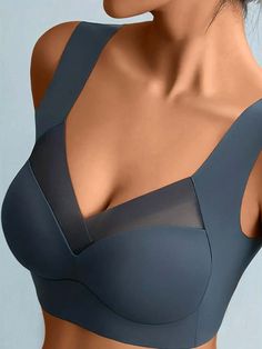 Details:Contrast Mesh \nFeatures:Push Up \nBra Type:Backless \nColor:Multicolor \nPattern Type:Plain \nNumber of Pieces:2 Piece Set \nWires:Wireless \nLining Level:Lightly Lined \nLength:Crop \nFabric:Medium Stretch \nMaterial:Knitted Fabric \nComposition:83% Polyamide \nComposition:17% Elastane \nCare Instructions:Machine wash, do not dry clean \nChest pad:Non Removable Padding \n Women Bras, Cute Bras, Bra Cups, Bra Women, Sleepwear Women, Push Up Bra, Maternity Bag, Beauty Women, Women Clothes Sale