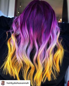 Witch Purple, Yellow Hair Color, Halloween Hairstyles, Bright Hair, Yellow Hair