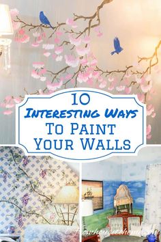 the top ten interesting ways to paint your walls with flowers and birds on them,