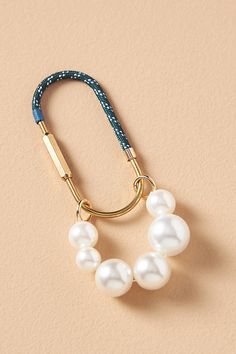 Find ANTHROPOLOGIE Rope Caraber Bag Charm on Editorialist. Charming new-trend alert: jewelry for your bag, featuring a thread-wrapped carabiner and pearl-decorated chain, perfect for stacking multiple charms. Rope Carabiner Bag Charm in Black, Women's, Polyester/Brass/Resin Purse Charms Aesthetic, Rope Bag, Green Fits, Shoe Bags, Candle Accessories, Unique Bags, Purse Charms