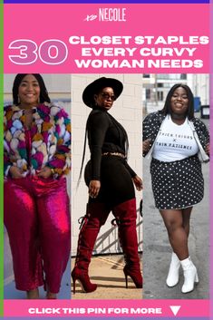 29 curvy fashionistas sound-off on what they thought were essential pieces that every curvy girl needs in their wardrobe. #fashion #plussize #ootd #fashionistas Marry Brown, Women's Style Tips, Wardrobe Fashion, Long Pencil Skirt, Boxy Sweater, Her Closet, Low Neckline, Peplum Styles, Girl Needs