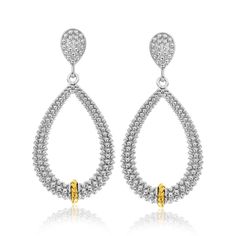 LOVCIA Premium 18k Yellow Gold & Sterling Silver Diamond Teardrop Popcorn Earrings Popcorn Earrings, Plain Silver Rings, Silver Diamonds, Teardrop Earrings, Sterling Earrings, Popcorn, Rhodium Plated, Post Earrings, Sterling Silver Earrings